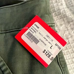 Spanx Twill Cargo Pant Army Green size Largw